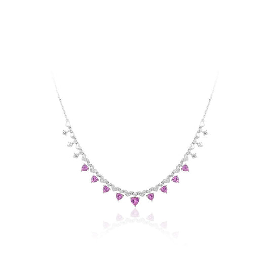 Promotional design：Heart drops tassel necklace