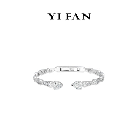 Ethereal Sparkle Collection: Modern "Dual Starlight Elegance" unique Open Bracelet/Bangle