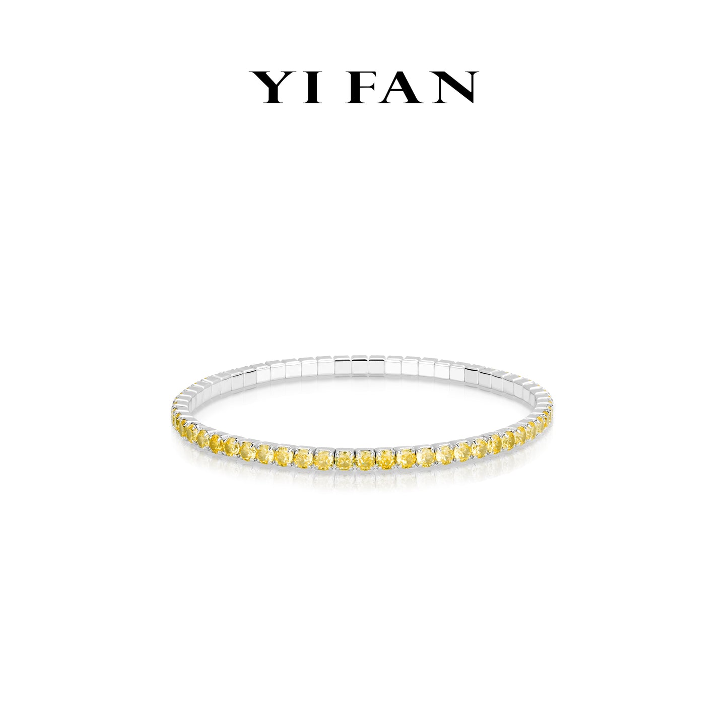 Elastic Silver Grace Collection：Modern “Brilliant Sun Yellow” detailed Elastic Bracelet