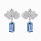 Pre-order: Modern sea blue 3 petals luxury earrings