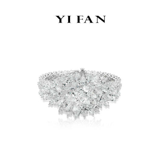 Pre-order High Jewelry Collection: Luxury "Aurora Bloom" detailed Banquet Gala Bracelet