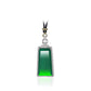 ONLY 1: Green jadeite/chalcedony rectangular "No Worries" Pendant