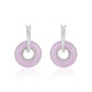 Promotion design: Pinkish purple chalcedony "Donut" earrings