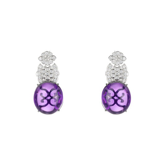 Limited edition：Mystic Purple Evening Gala Earrings