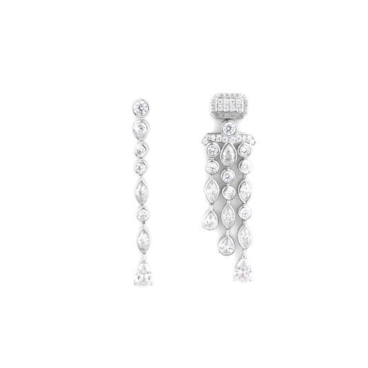 Wedding collection: Luxury "Perfume Bottle" Tassel AB style earrings