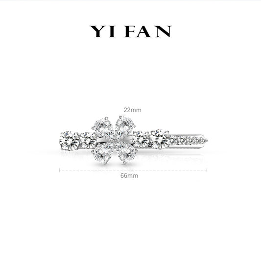 Hair Jewelry Collection: Modern "Brilliant Lucky Clover" exquisite Elegant Hairpin