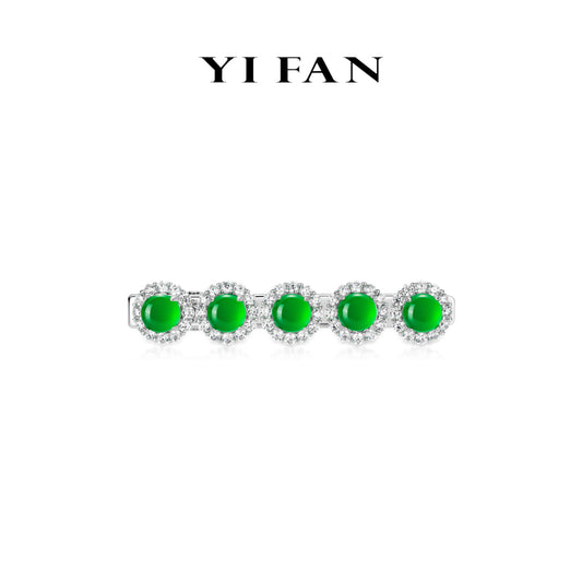 Hair Jewelry Collection: Modern "Verdant Glow Gem" exquisite Elegant Hairpin