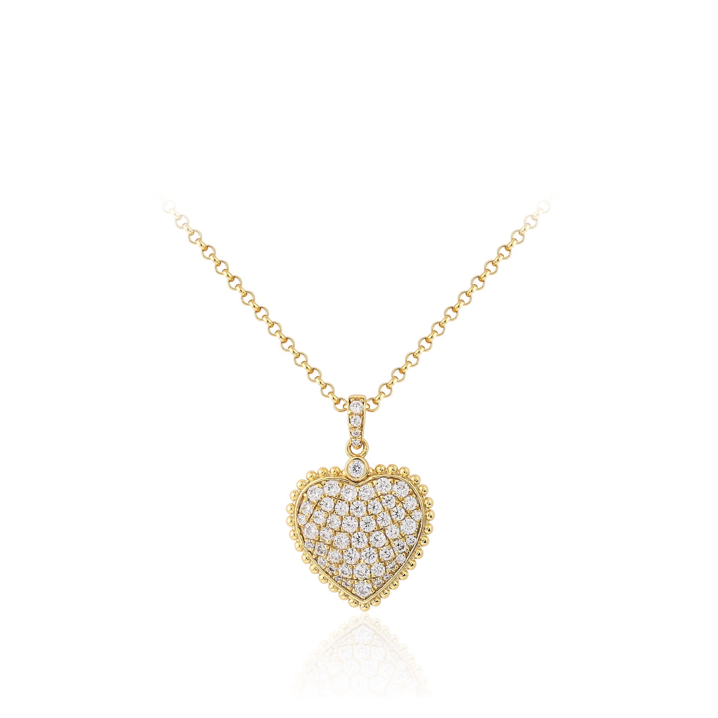 Promotion design: Golden heart necklace