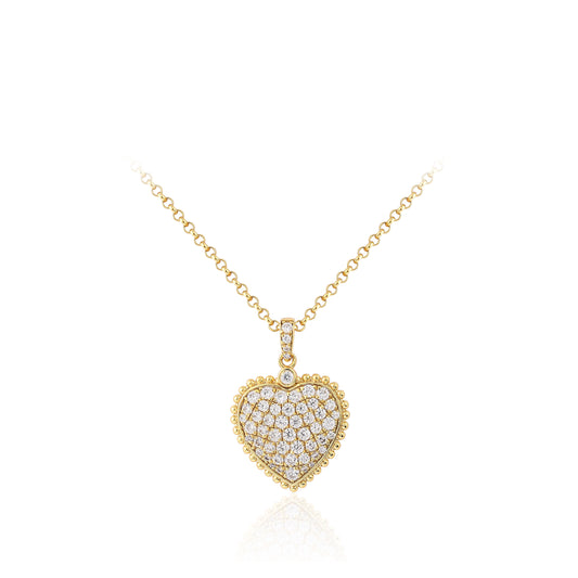 Promotion design: Golden heart necklace