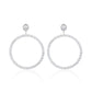 Wedding collection: exquisite white Pigeon egg XXL round earrings