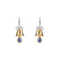 Christmas Blue Waterdrop Bell Earrings