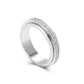 Wedding collection: Fidget Spinner full stone ring, sterling silver