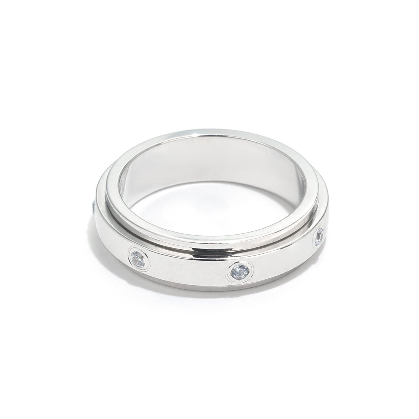 Wedding collection: Fidget Spinner ring, sterling silver