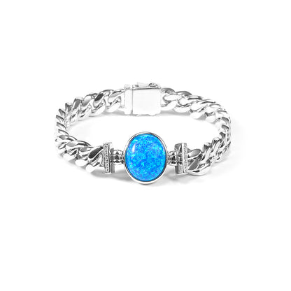 Artificial Opal Cuba chain Bracelet