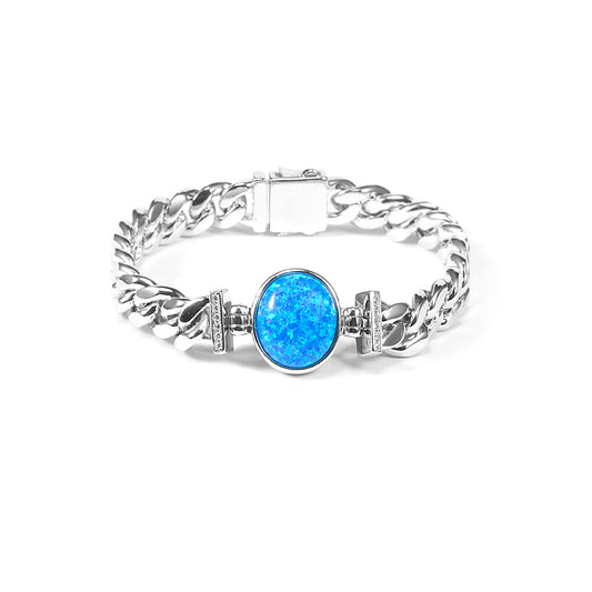 Artificial Opal Cuba chain Bracelet