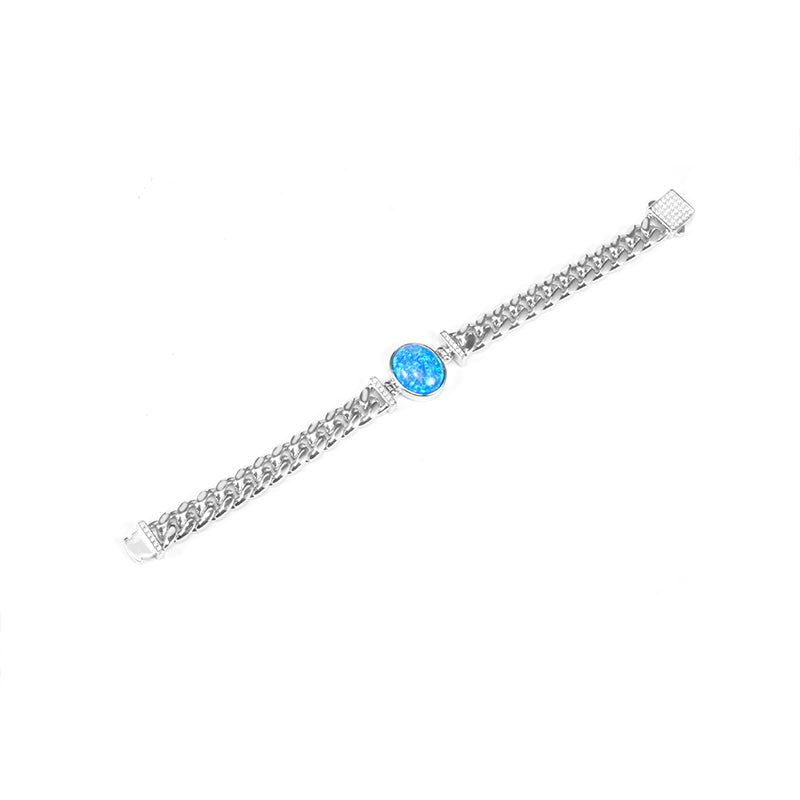 Artificial Opal Cuba chain Bracelet
