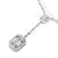 Emerald-cut collection: Modern "Ice Cubes" exquisite Y shape unique Tennis-chain Necklace.