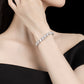 Wedding collection: Classic lab created stones tennis chain bracelet, sterling silver