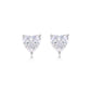 Wedding collection: Clear diamond color Lucky hearts Ear studs