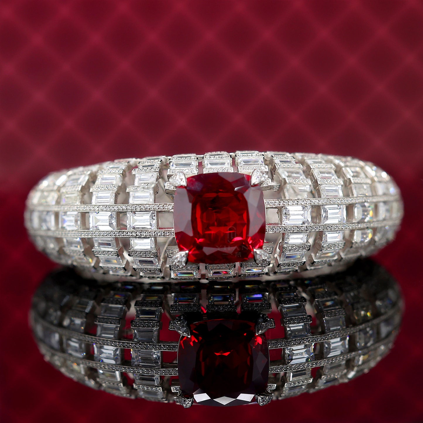 Christmas Promotion：Royal Red Art Deco Bangle