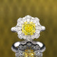 Fancy Yellow collection: "Ice Wonderland" detailed Ring