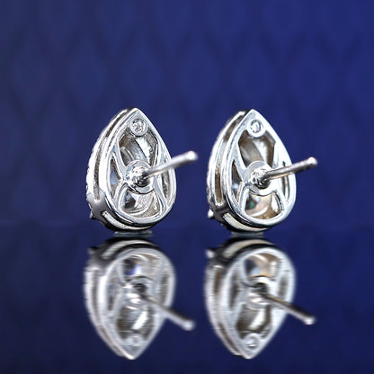 Welfare exclusive Summer Vibes collection: "Icy Pear-cut" detailed Ear studs (3 carat each)