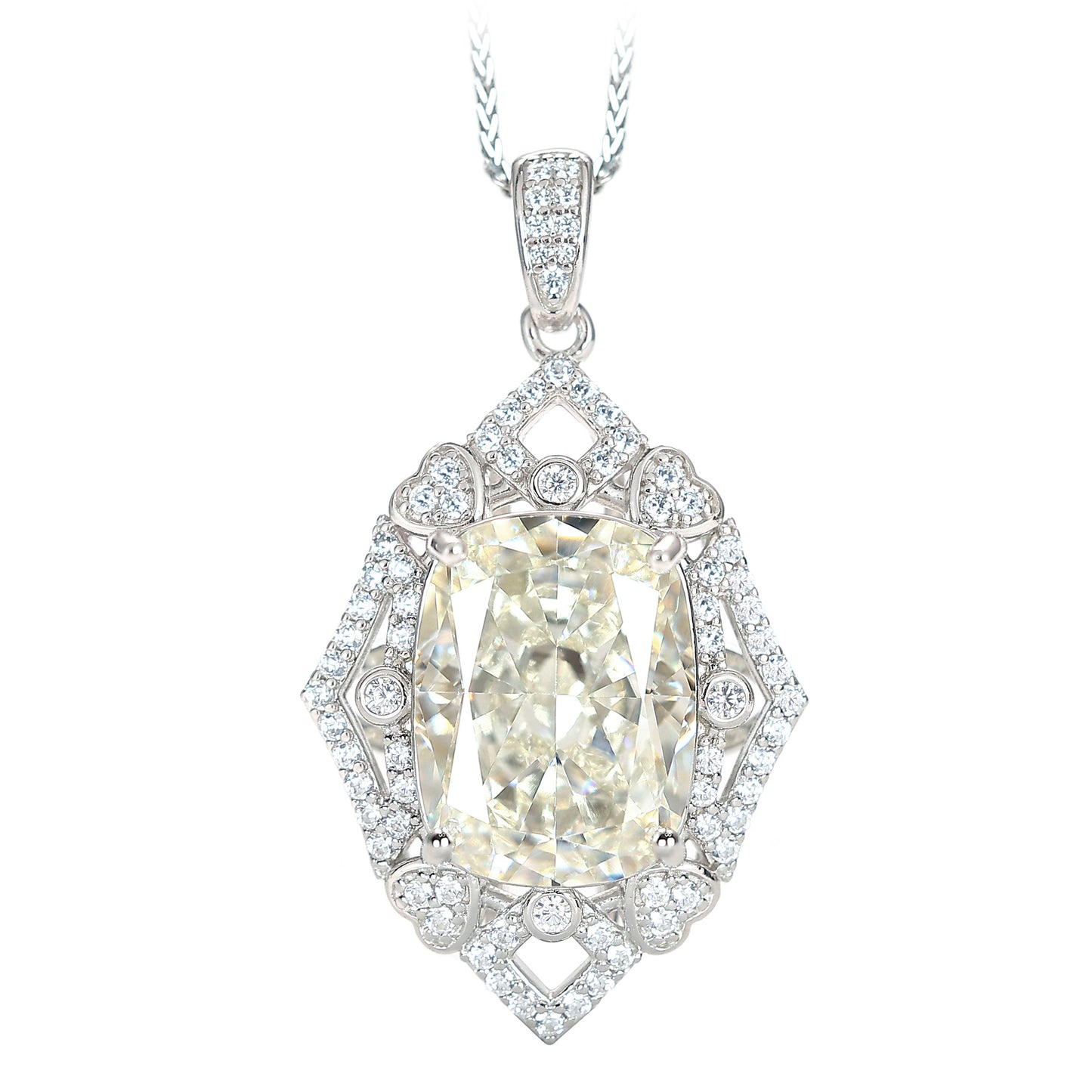 G color collection: Modern Icy-cut "Palace Style" Pendant Necklace