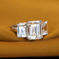 Wedding collection: Emerald-cut "Fantastic 3" Ring