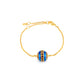 Promotion Christmas collection: Handmade blue hot-enamel "Christmas ball bracelet" (Unisex)