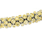 Fancy flexible yellow cluster tennischain bracelet