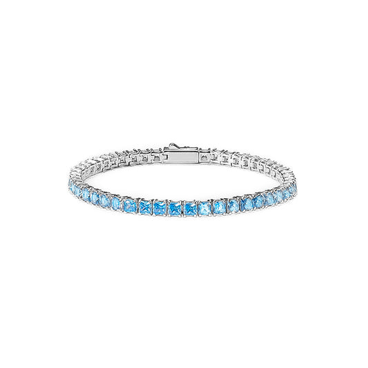 Promotional design The Blue gradient Tennis Bracelet, sterling silver