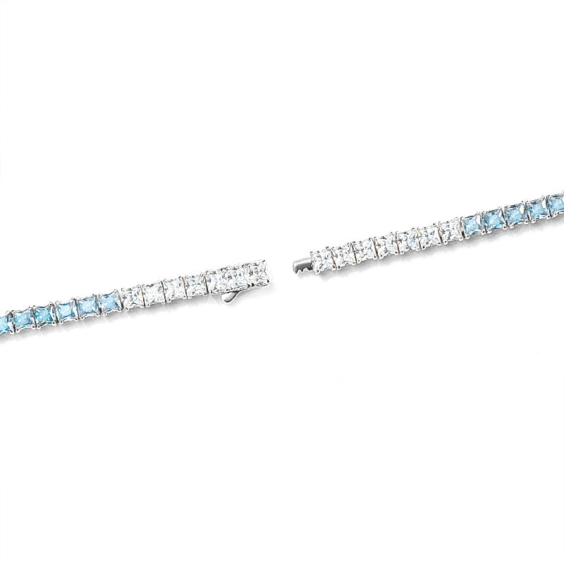 Promotional design The Blue gradient Tennis Bracelet, sterling silver