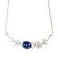 Limited Tanzanite color Collection: " Blue Elliptical Smile " delicate Necklace