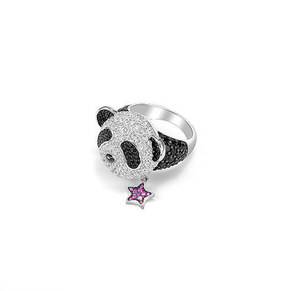 Promotion design The nature collection: Panda ring, sterling silver.