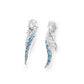 Promotional design: Aquamarine color Lab created stones Elf Earrings