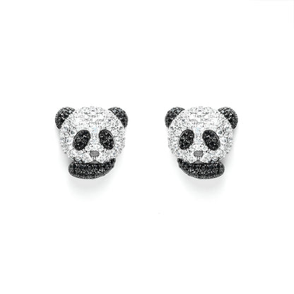Promotion design The nature collection: Panda ear studs, sterling silver