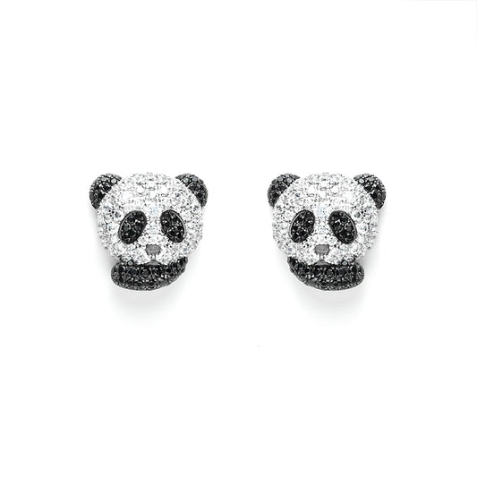 Promotion design The nature collection: Panda ear studs, sterling silver
