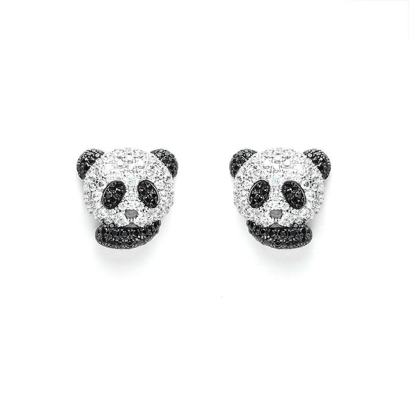 Promotion design The nature collection: Panda ear studs, sterling silver