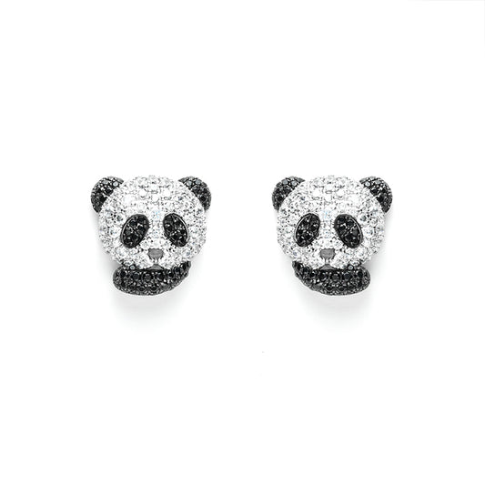 Promotion design The nature collection: Panda ear studs, sterling silver