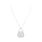 Pink Camellia little bag pendant, sterling silver