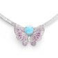 Multi-purpose Butterfly tennis chain necklace & brooch