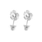 The nature collection: Sunflower White Shell Pearl Luxury earrings