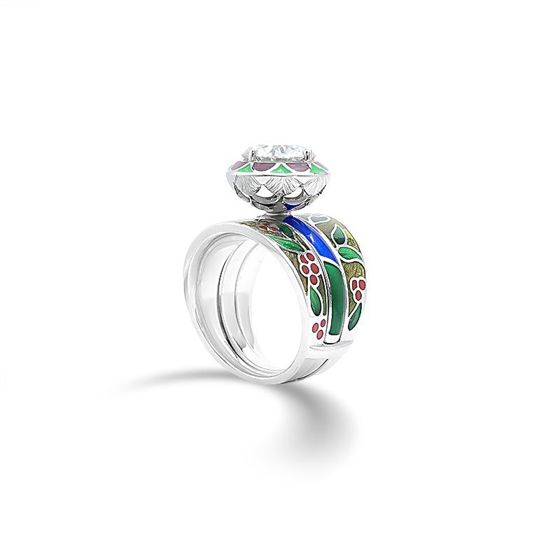 High Jewelry collection: Exclusive Multifunctional Ming fire enamel Ring