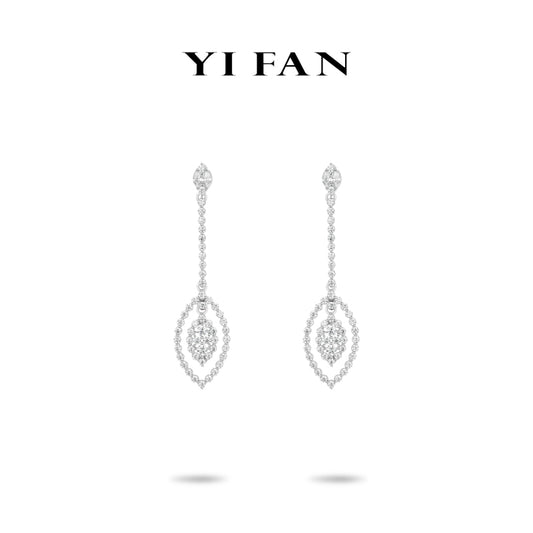 Ethereal Sparkle Collection: Modern "Astral Teardrop Cascade” exquisite Dangle Earrings