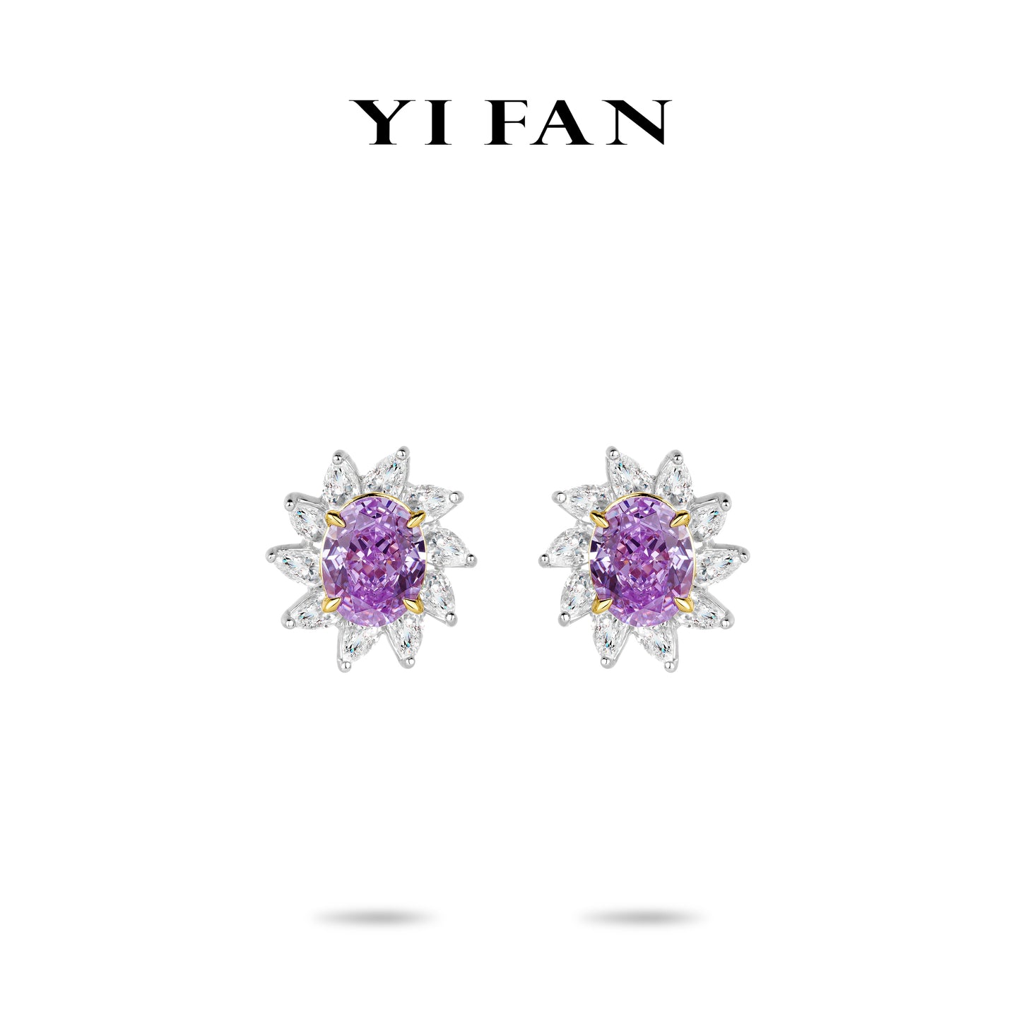 Purple Bloom Luxury Collection: Luxury “Lavender Purple Petal Sparkle” detailed Earrings