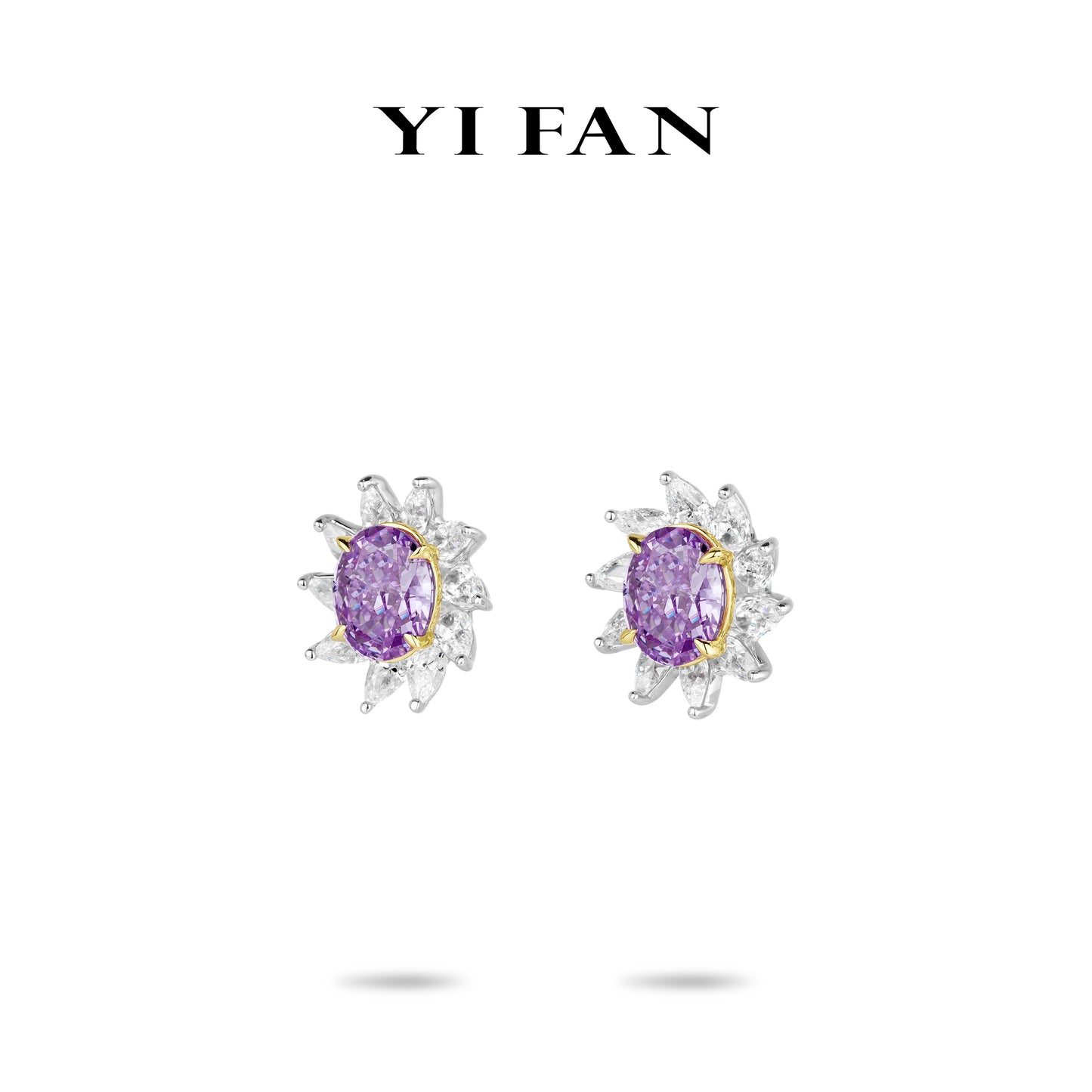 Purple Bloom Luxury Collection: Luxury “Lavender Purple Petal Sparkle” detailed Earrings