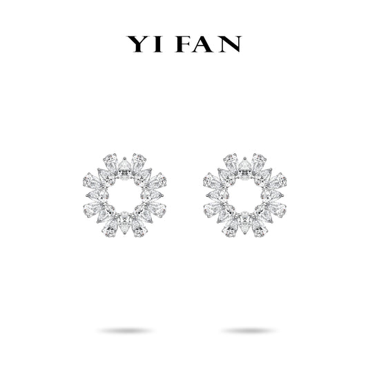 Ethereal Sparkle Collection: Modern "Cosmic Halo" exquisite Earrings