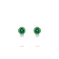 Minimalist collection: Green Dot Golden Claw Earrings