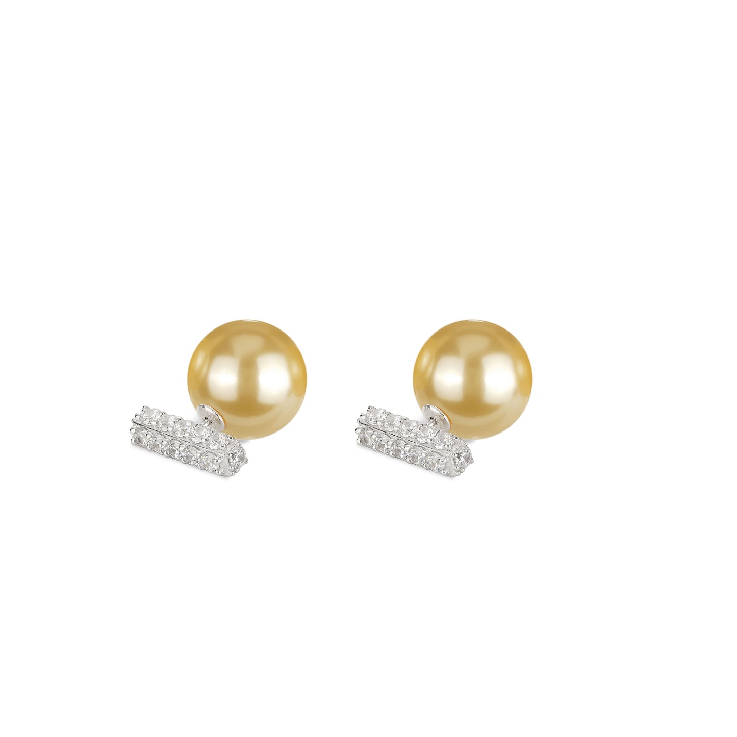 Pre-order design: Golden Pearl OT-shaped Earrings.