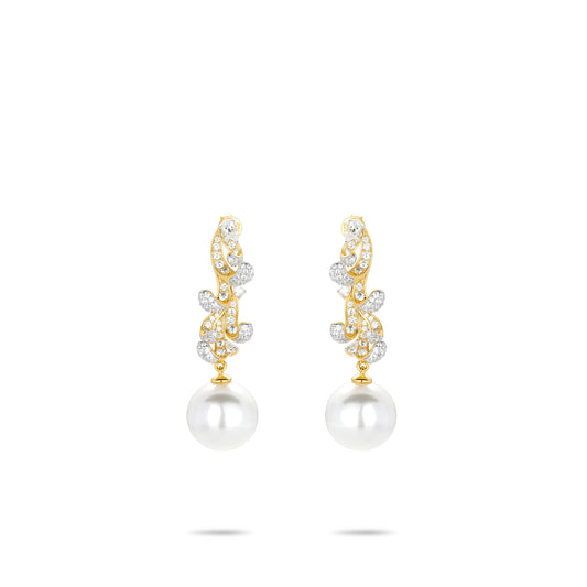 Pre-order High Jewelry collection: The White Pearls and Gold Vine Earrings